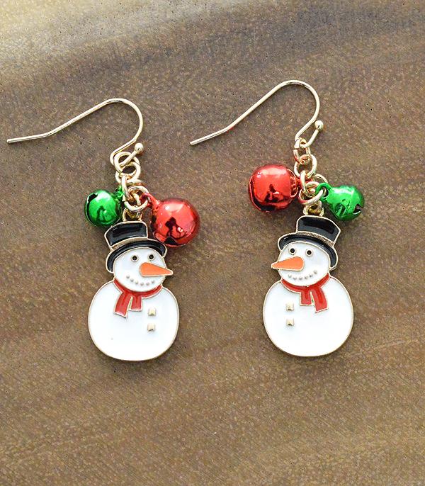 New Arrival :: Wholesale Christmas Snowman Earrings