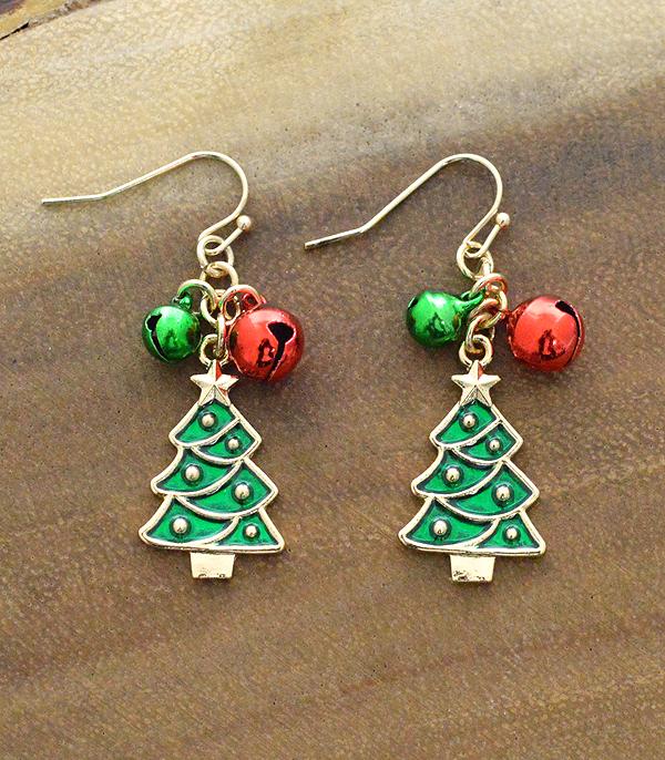 New Arrival :: Wholesale Christmas Tree Charm Earrings
