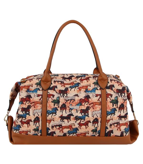 New Arrival :: Wholesale Western Horse Print Duffel Bag