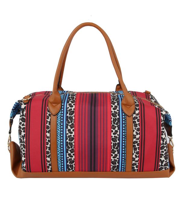 New Arrival :: Wholesale Leopard Aztec Print Duffel Bag