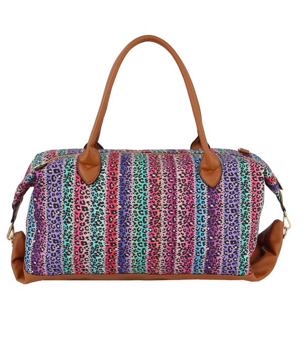 New Arrival :: Wholesale Multicolor Leopard Print Duffel Bag