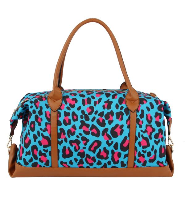 New Arrival :: Wholesale Leopard Print Duffel Weekender Bag