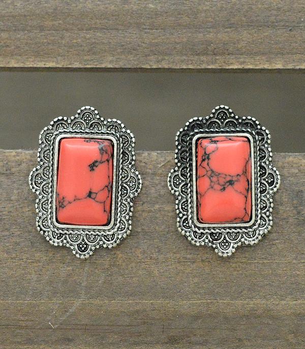 <font color=black>SALE ITEMS</font> :: JEWELRY :: Earrings :: Wholesale Western Semi Stone Post Earrings