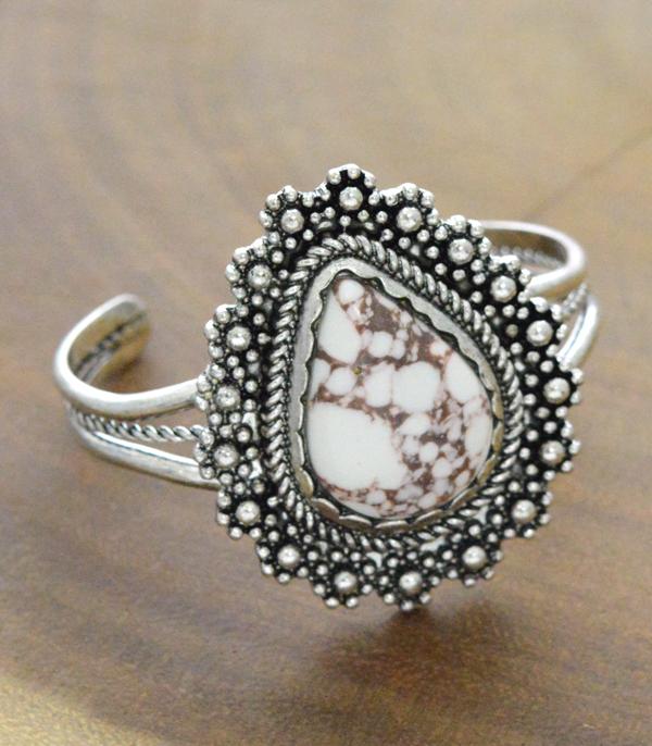 BRACELETS :: CUFF I BANGLE :: Wholesale Western Semi Stone Cuff Bracelet