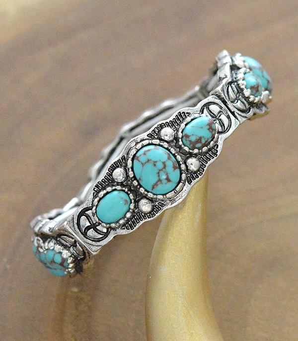 BRACELETS :: STRETCH :: Wholesale Western Turquoise Bangle Bracelet