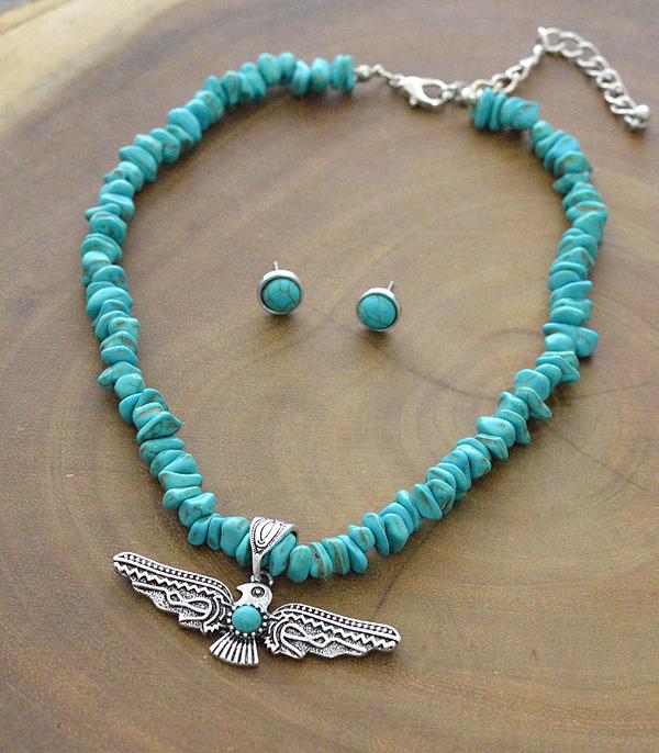 New Arrival :: Wholesale Tipi Thunderbird Turquoise Necklace Set