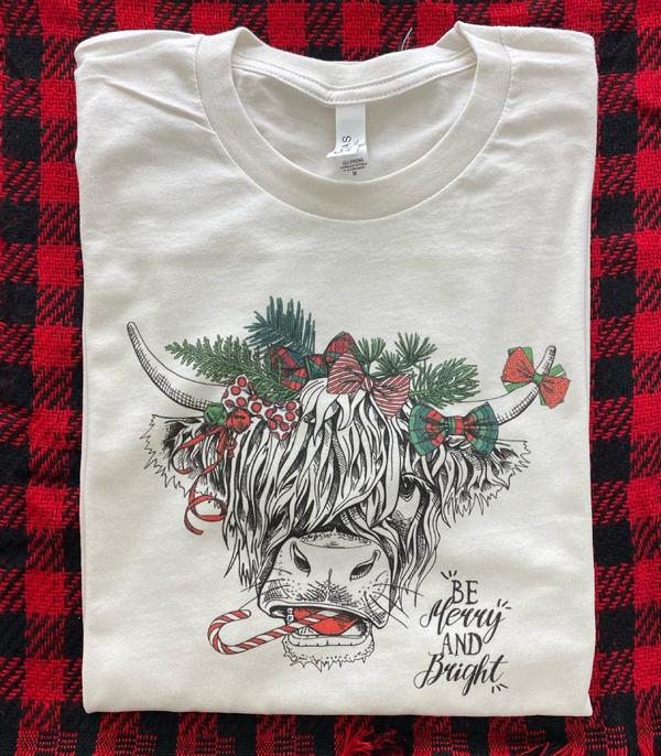 <font color=GREEN>HOLIDAYS</font> :: GRAPHIC TEES :: Wholesale Christmas Fancy Highland Short Sleeve Ts