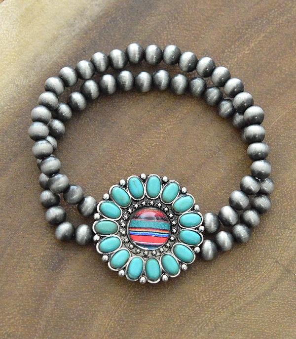 New Arrival :: Wholesale Western Semi Stone Navajo Bracelet