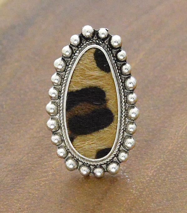 New Arrival :: Wholesale Leopard Western Concho Ring