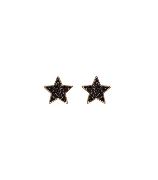 New Arrival :: Wholesale Star Glitter Stud Earrings