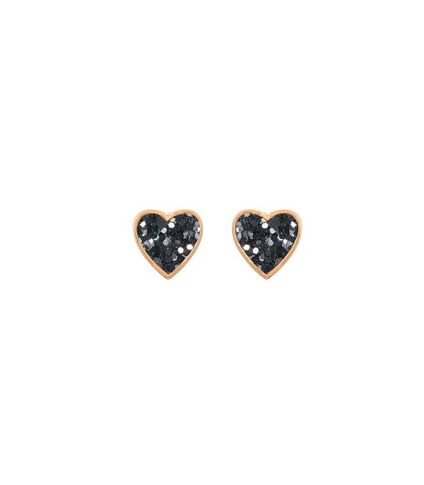 New Arrival :: Wholesale Glitter Heart Stud Earrings