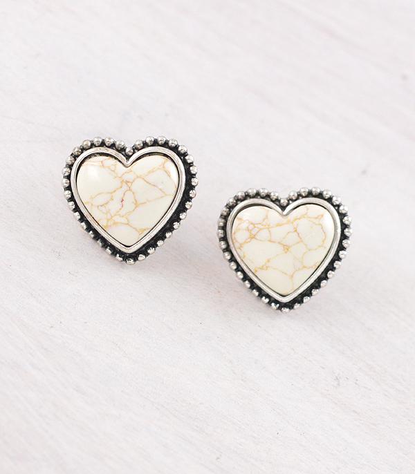 WHAT'S NEW :: Wholesale Western Turquoise Heart Stud Earrings