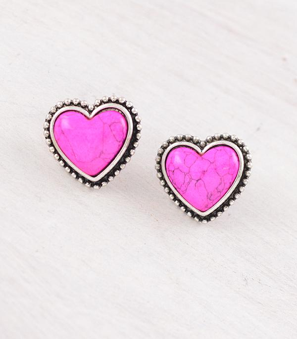 WHAT'S NEW :: Wholesale Western Turquoise Heart Stud Earrings
