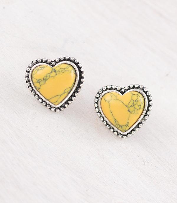 WHAT'S NEW :: Wholesale Western Turquoise Heart Stud Earrings