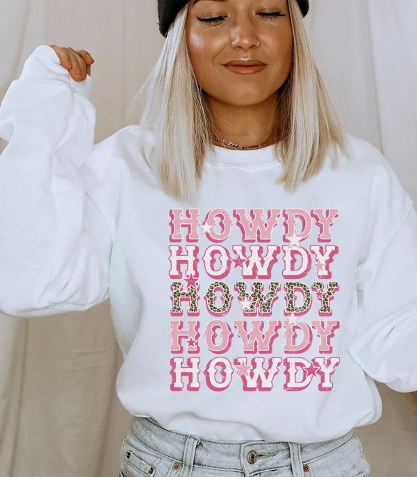 GRAPHIC TEES :: LONG SLEEVE :: Wholesale Western Howdy VIntage Sweatshirt