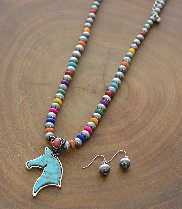 New Arrival :: Wholesale Turquoise Horse Pendant Navajo Necklace