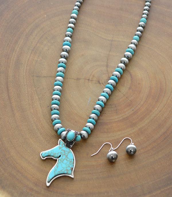 New Arrival :: Wholesale Turquoise Horse Pendant Navajo Necklace