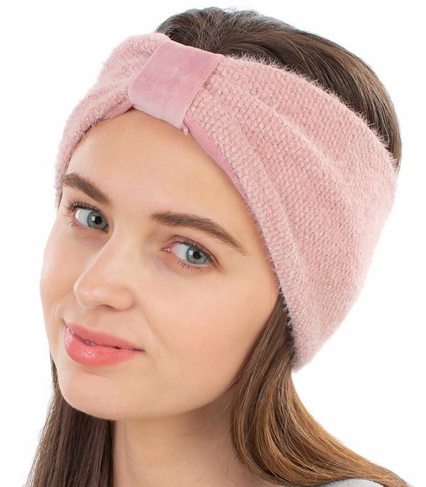 New Arrival :: Wholesale Soft Fuzzy Front Knot Headwrap