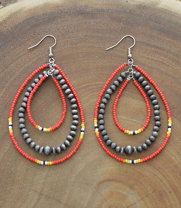 New Arrival :: Wholesale Navajo Seed Bead Layered Earrings