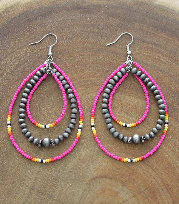 New Arrival :: Wholesale Navajo Seed Bead Layered Earrings