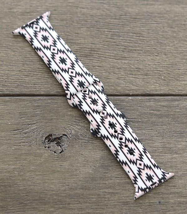 New Arrival :: Wholesale Aztec Print Silicone Apple Watch Band