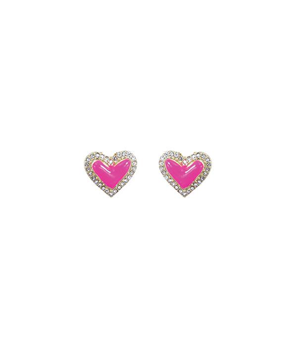 New Arrival :: Wholesale Dainty Heart Stud Earrings
