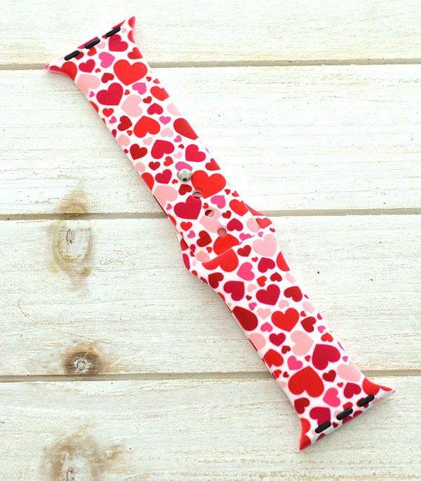 New Arrival :: Wholesale Silicone Heart Print Watch Band