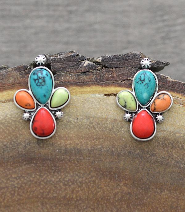 New Arrival :: Wholesale Western Turquoise Stud Earirngs
