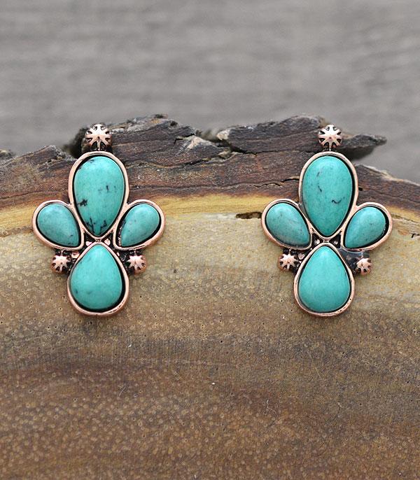 New Arrival :: Wholesale Western Turquoise Stud Earirngs