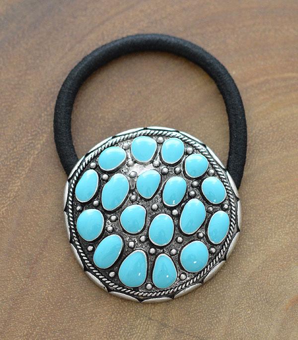 <font color=Turquoise>TURQUOISE JEWELRY</font> :: Wholesale Turquoise Ponytail Hair Tie