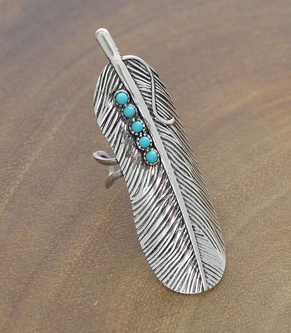 RINGS :: Wholesale Tipi Feather Cuff Style Ring 