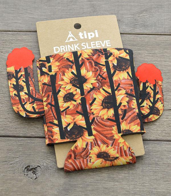 <font color=black>SALE ITEMS</font> :: MISCELLANEOUS :: Wholesale Tipi Western Print Cactus Drink Sleeve