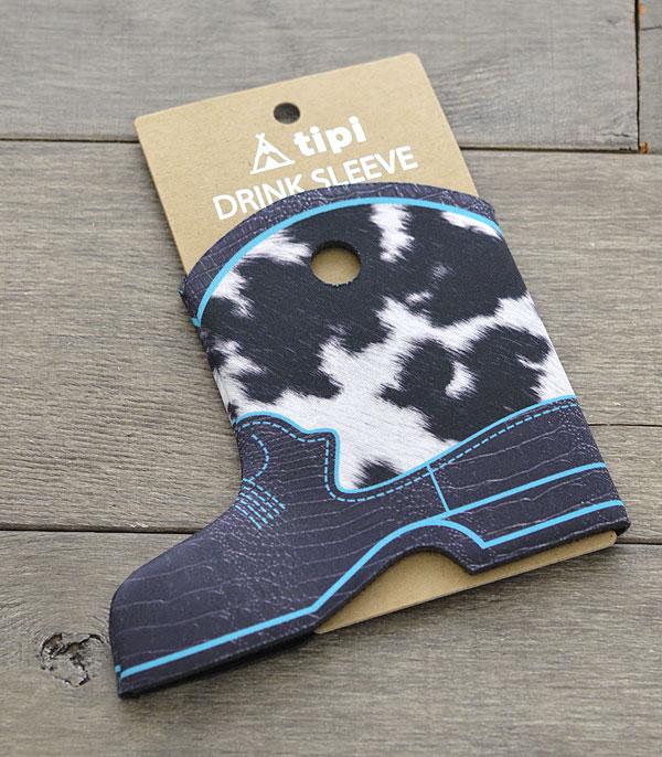 New Arrival :: Wholesale Tipi Western Print Boot Drink Sleeve