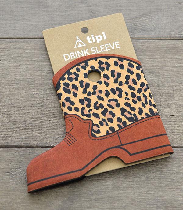 New Arrival :: Wholesale Tipi Western Print Boot Drink Sleeve