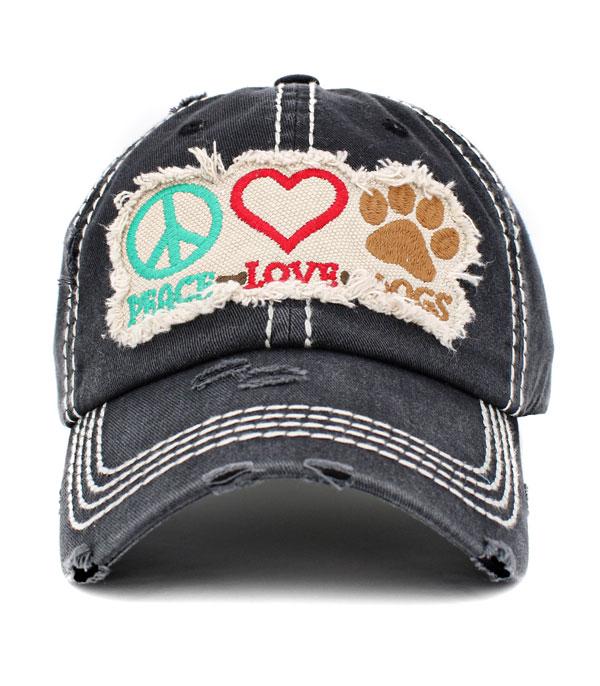 New Arrival :: Wholesale Kb Ethos Peace Love Dog Ballcap
