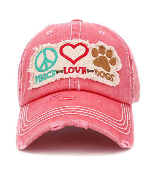 New Arrival :: Wholesale Kb Ethos Peace Love Dog Ballcap