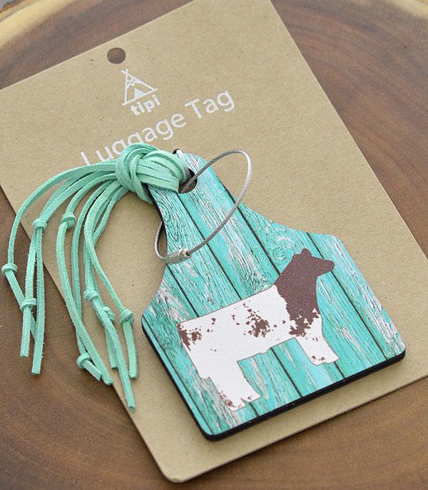 New Arrival :: Wholesale Cow Tag Wooden Luggage Tag