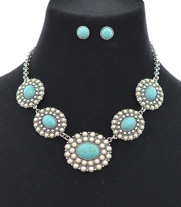 New Arrival :: Wholesale Tipi Turquoise Semi Stone Necklace