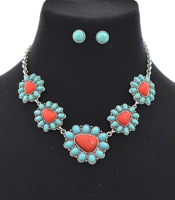 New Arrival :: Wholesale Tipi Turquoise Semi Stone Necklace