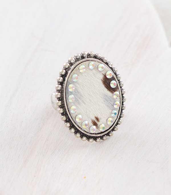 WHAT'S NEW :: Wholesale Western Cowhide Rhinestone Ring