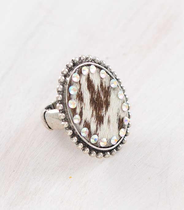 WHAT'S NEW :: Wholesale Western Cowhide Rhinestone Ring