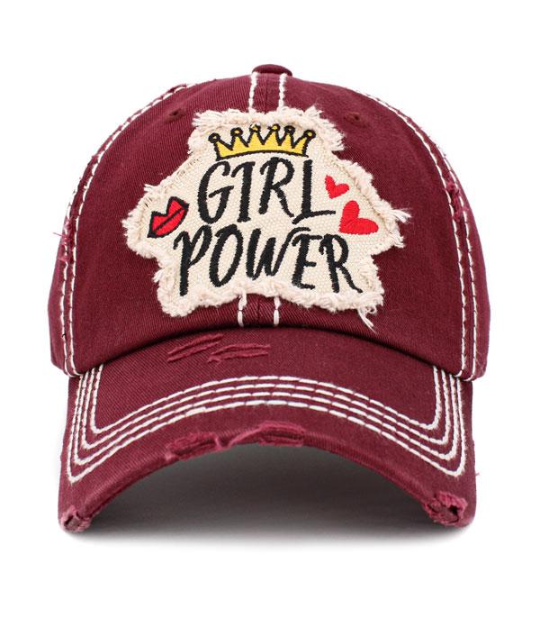 HATS I HAIR ACC :: BALLCAP I VISOR :: Wholesale Kb Ethos Girl Power Vintage Ballcap