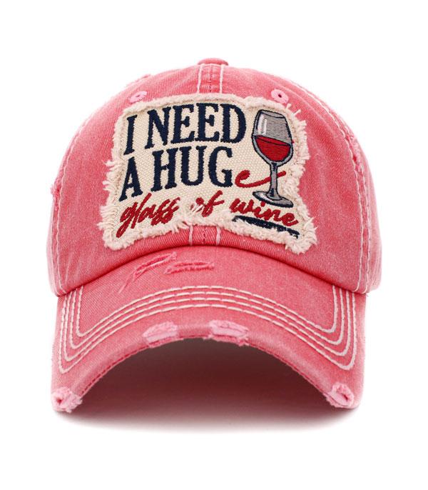 HATS I HAIR ACC :: BALLCAP I VISOR :: Wholesale I Need A Huge Glass Of Wine Ballcap