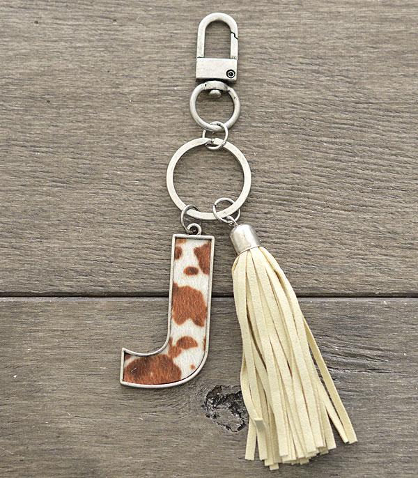 <font color=black>SALE ITEMS</font> :: MISCELLANEOUS :: Wholesale Tipi Western Cowhide Initial Keychain
