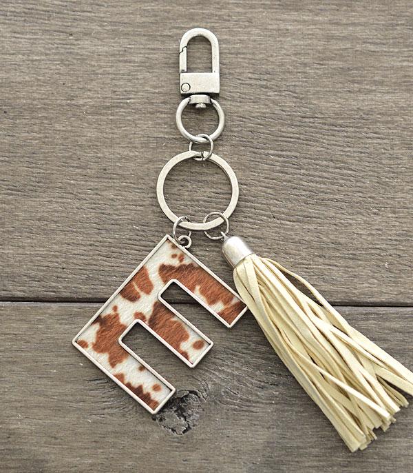 <font color=black>SALE ITEMS</font> :: MISCELLANEOUS :: Wholesale Tipi Western Cowhide Initial Keychain
