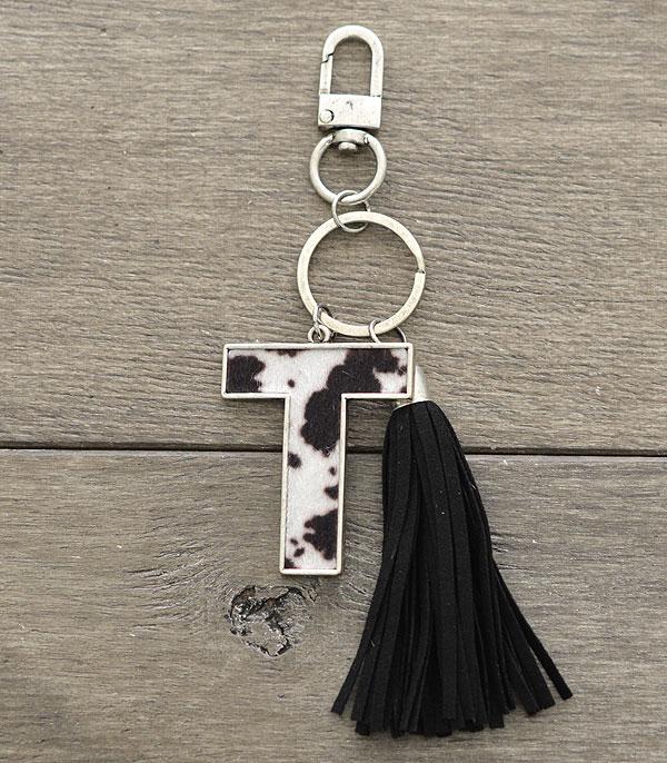 <font color=BLUE>WATCH BAND/ GIFT ITEMS</font> :: KEYCHAINS :: Wholesale Tipi Western Cowhide Initial Keychain