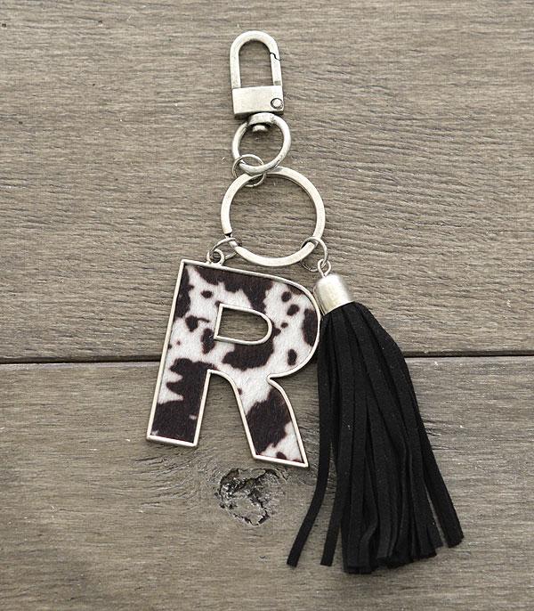 <font color=BLUE>WATCH BAND/ GIFT ITEMS</font> :: KEYCHAINS :: Wholesale Tipi Western Cowhide Initial Keychain