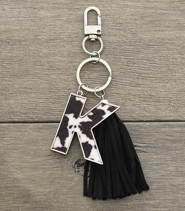 <font color=black>SALE ITEMS</font> :: MISCELLANEOUS :: Wholesale Tipi Western Cowhide Initial Keychain