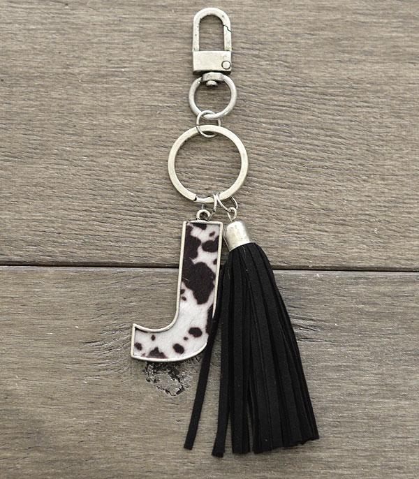 <font color=BLUE>WATCH BAND/ GIFT ITEMS</font> :: KEYCHAINS :: Wholesale Tipi Western Cowhide Initial Keychain