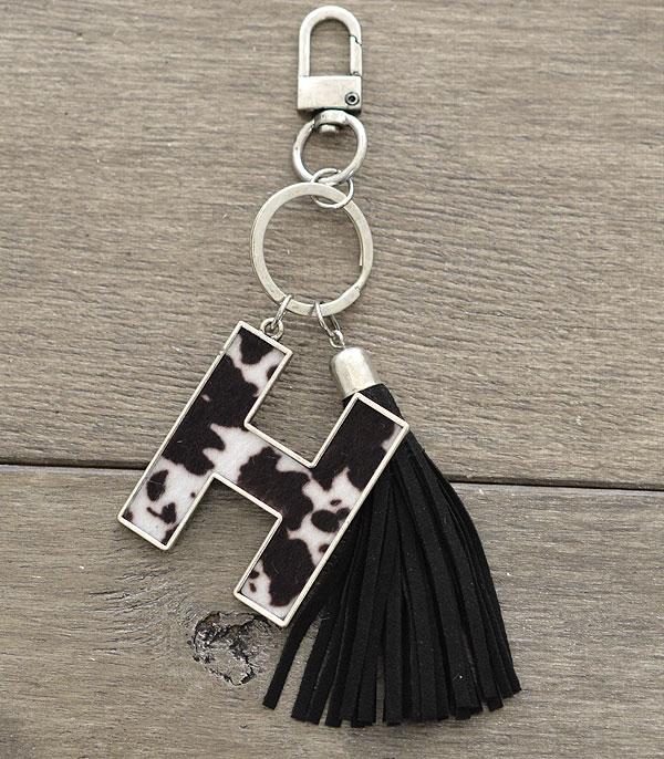 <font color=black>SALE ITEMS</font> :: MISCELLANEOUS :: Wholesale Tipi Western Cowhide Initial Keychain